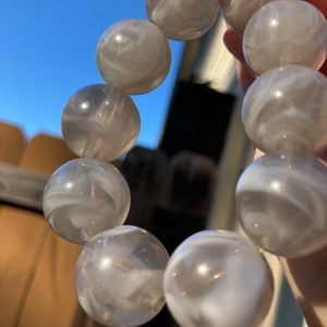 Grey Marble Beaded Bracelet